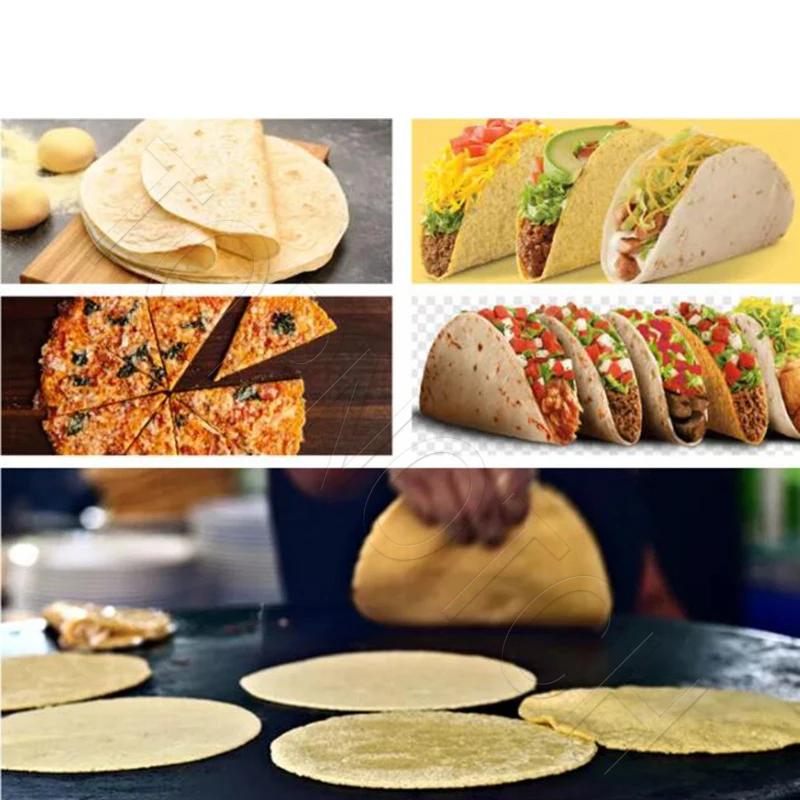 Multifunctional Corn Tortilla Roller Pancake Machine Electric Commercial Automatic Chapati Wrapper Flour Maker