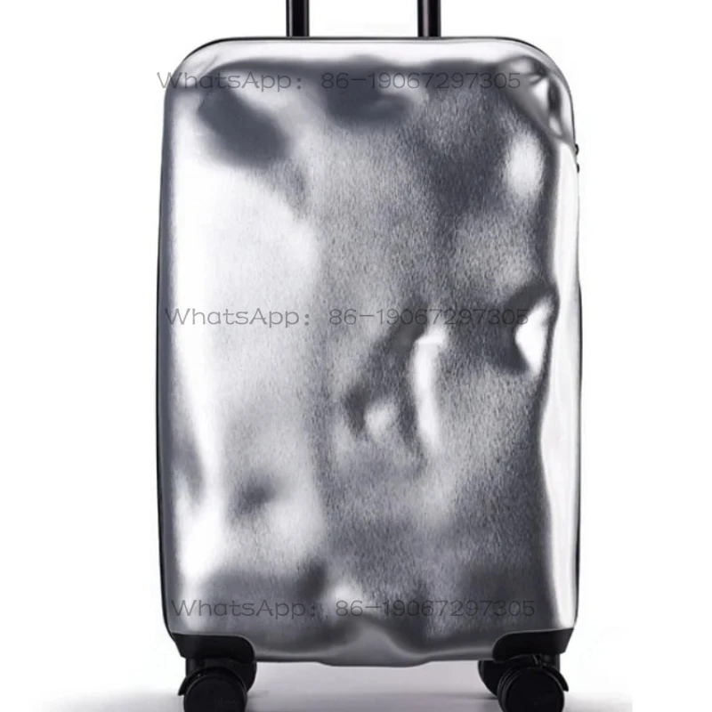 Women's Rotating Suitcase 20-Inch Rolling Trolley Case Cover Vintage Luggage