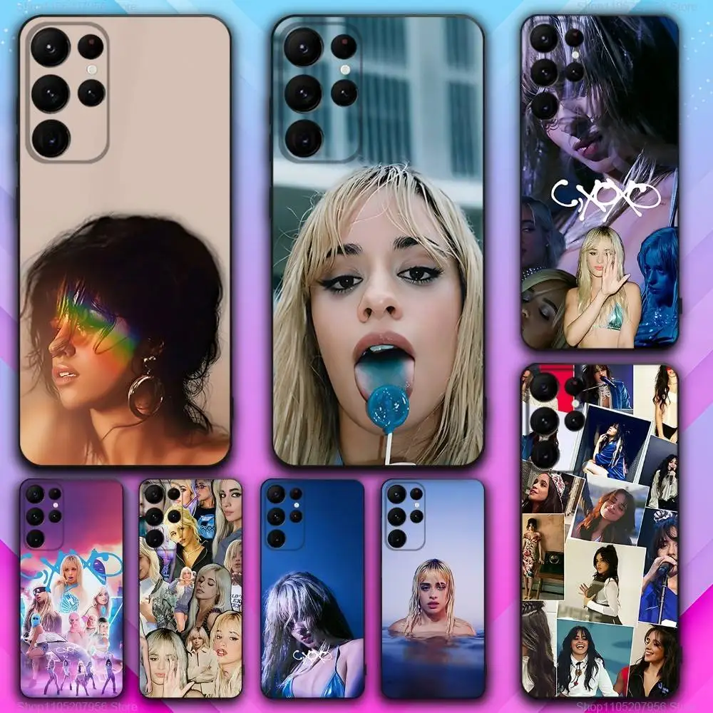 

C-Camila cxoxo C-Cabello For Samsung S30,S25,S24,S23,S22,S21,S20,Fe,Lite,5G,Ultra,Plus,Black Phone Case Ultra-Thin