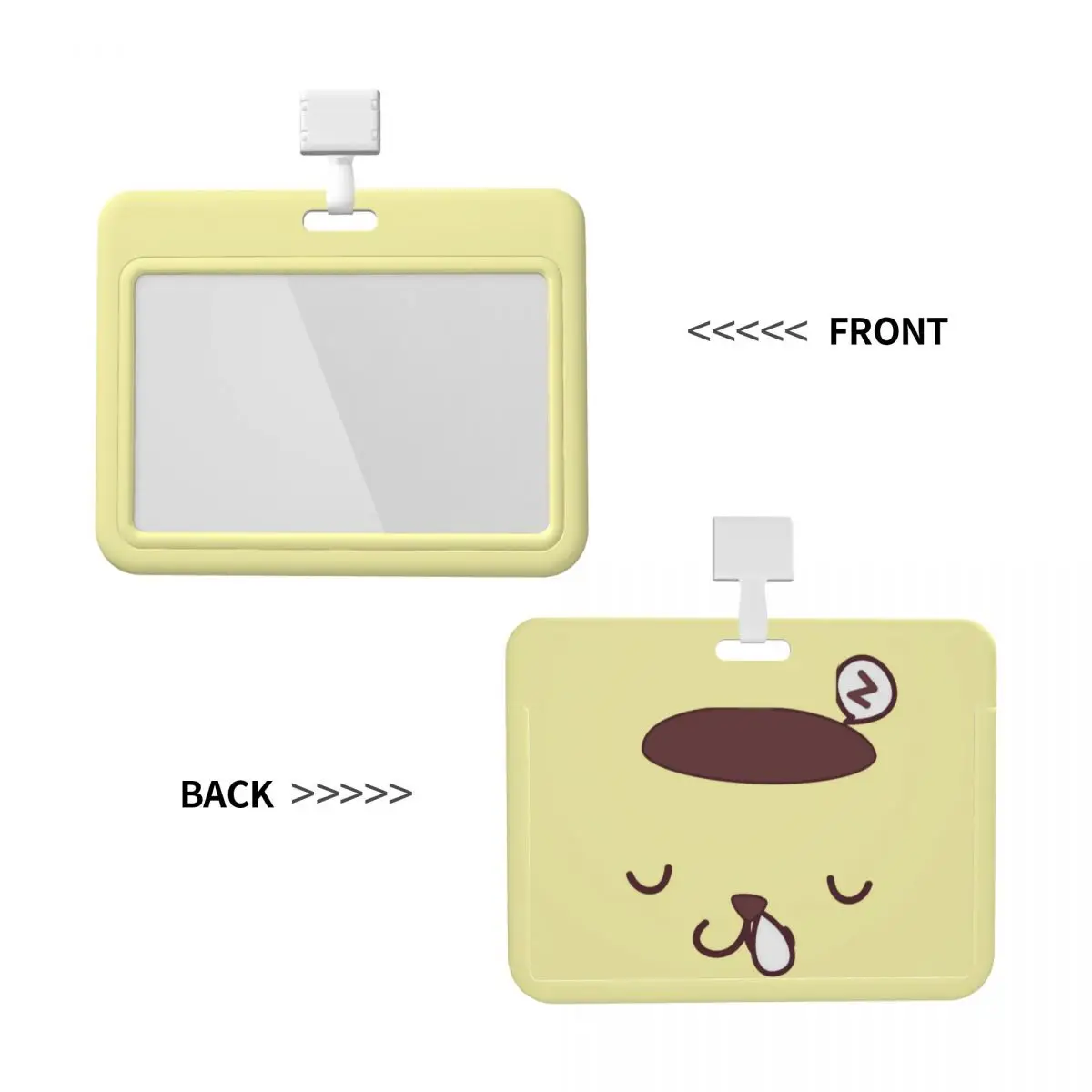 

Custom Cartoon Anime Pom Pom Purin ID Badge Holders For School Card Holder Unisex Neck Lanyard