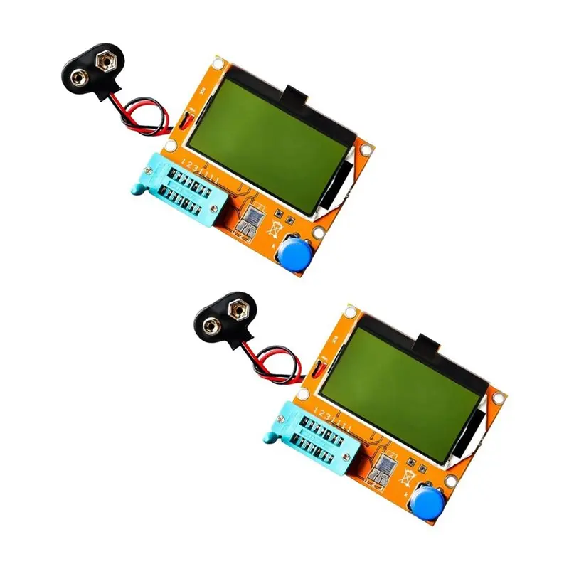75STO- Battery Buckle Included 2PCS LCR-T4 ESR Meter Transistor Tester Diode Triode Capacitance SCR Inductance
