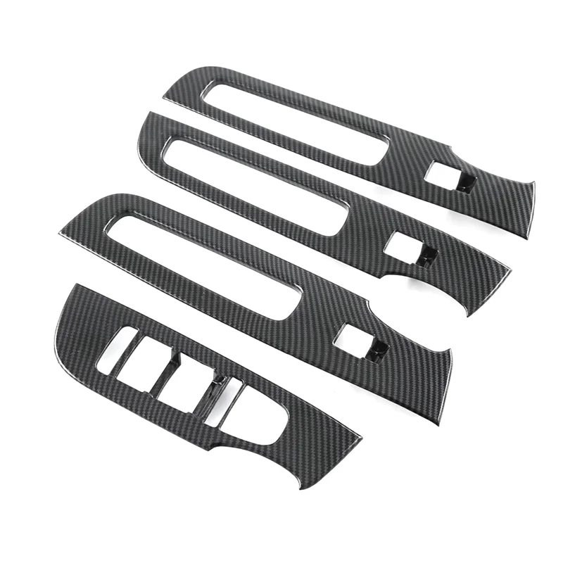 

A11M-Car Window Switch Cover Trim Inner Door Armrest Decoration Carbon Fiber Look For BYD TANG