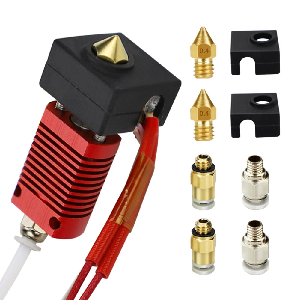 

9Pcs 3D Printer Parts Creality Ender DIY 0.4mm MK8 Nozzle Extruder Hot End Kit for Creality Ender 3 Pro 3D Printer