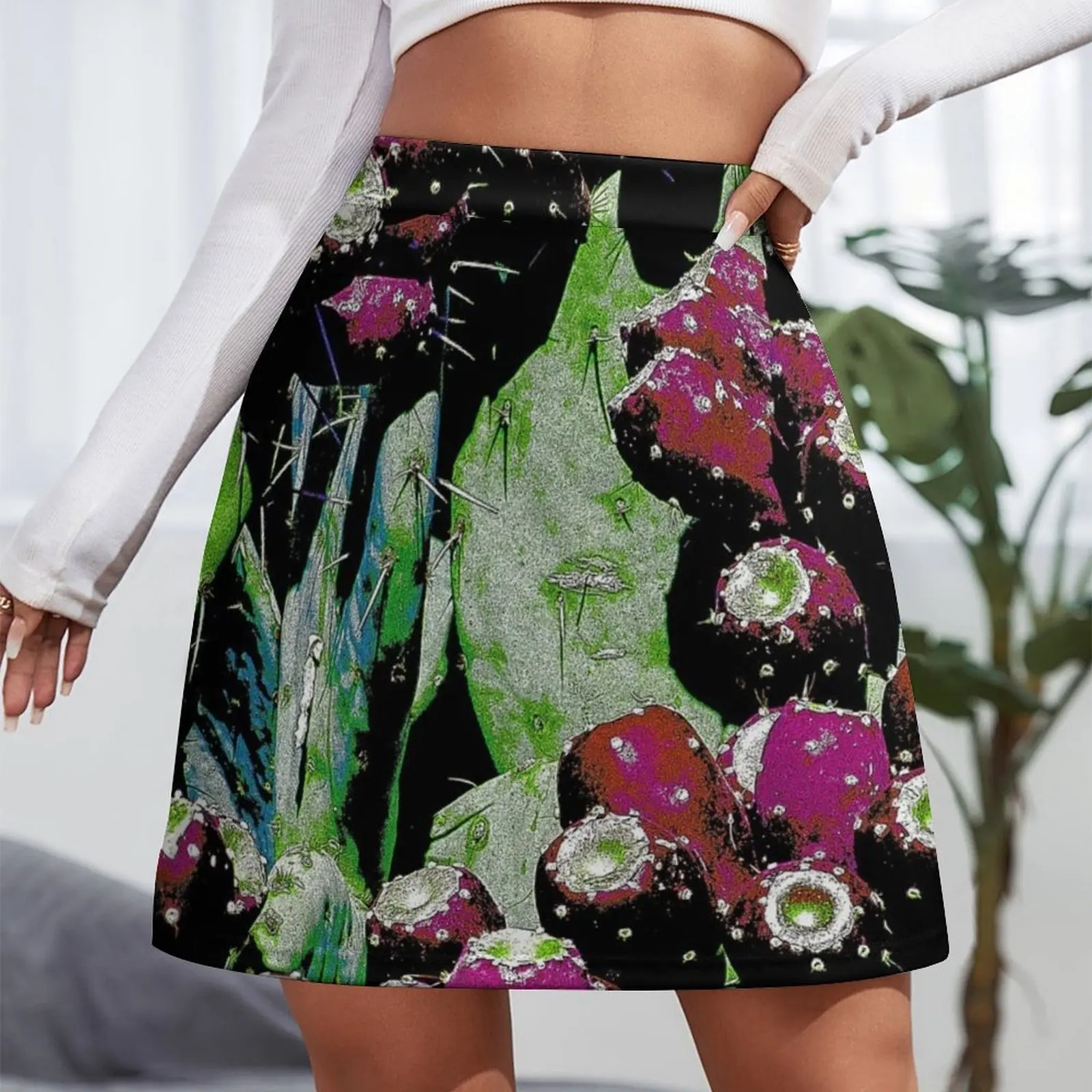 Prickly Pear Cactus Mini Skirt girls skirt cosplay summer clothes Women's summer skirt Mini