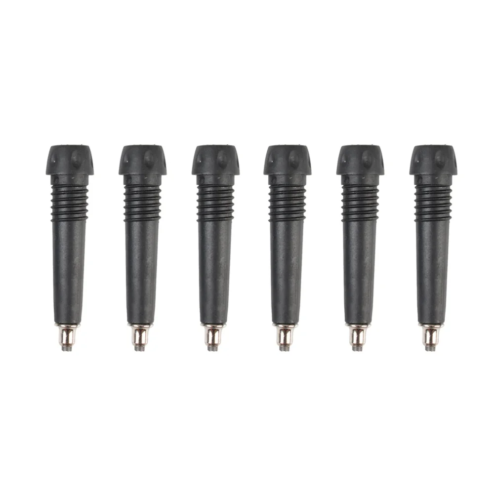

6pcs Replacement Rubber Tips Set Tungsten Rod Tip for Trekking Poles Heavy Duty Thickened Protectors Absorbing Adds Gri