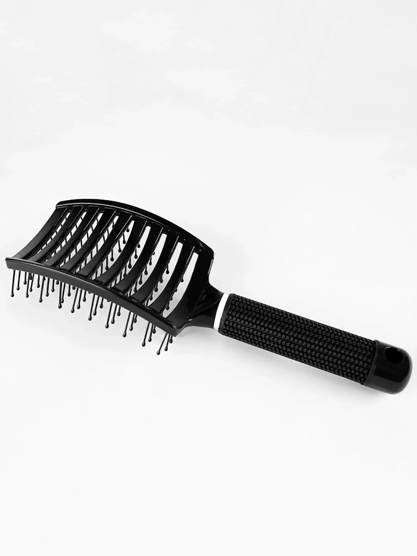 1 Pc Large Wavy Rib Shaped Vented Brush, Women Thick Long Curly Paddle Hair Detangling Massage Brushes, Fast Drying Hair Straigh