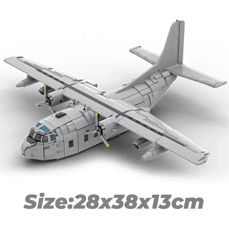 Military Aircraft Model Moc Building Bricks Fairchild C-123K Fighter 1:35 Technology Blocks Gift Christmas Toy DIY Sets Assembly