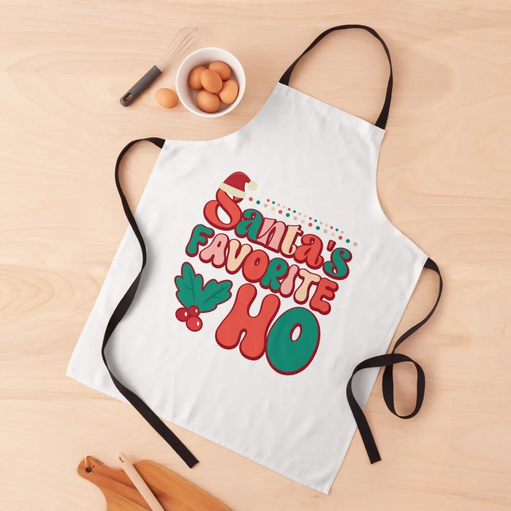 

Santa's Favorite Ho - Christmas Holiday Gift Apron Chef jacket men Manicurists barber men Waiter Uniforms Apron