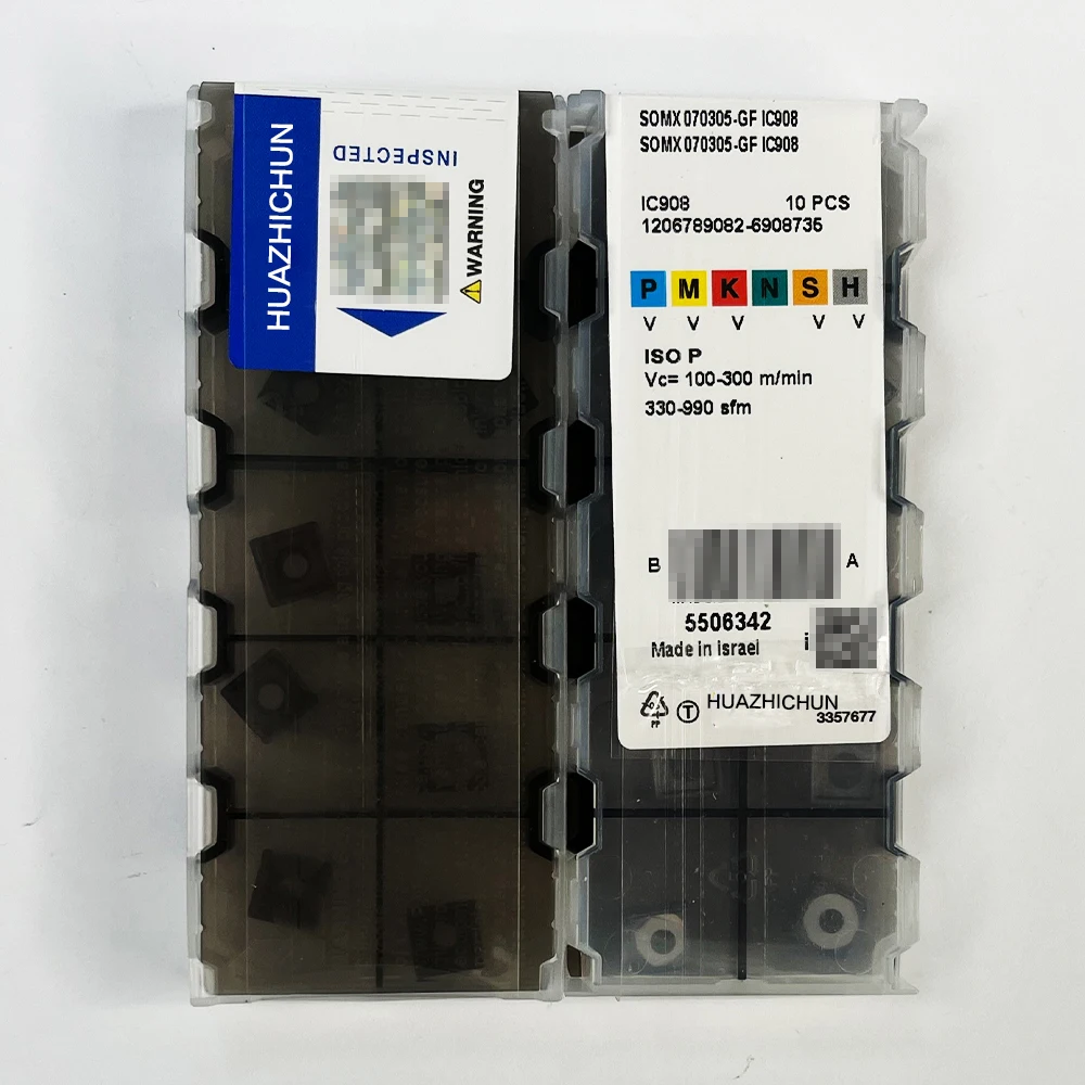 

HUAZHICHUN 10 шт. SOMX 070305-GF IC908 токарный инструмент для алюминия твердосплавные вставки токарные инструменты твердосплавные токарные инструменты по дереву высокое качество