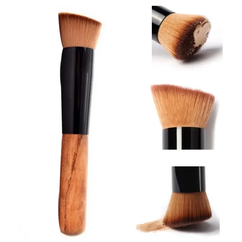 Professional Brushes Wooden Handle Make Up Brushes Foundation Powder Concealer Blush Powder Tool