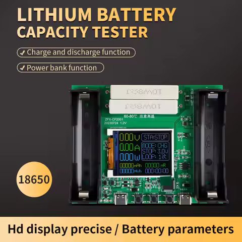Digital Battery Power Detector Type-C LCD Display Battery Capacity Tester Module MAh MWh Lithium 18650 Battery Tester