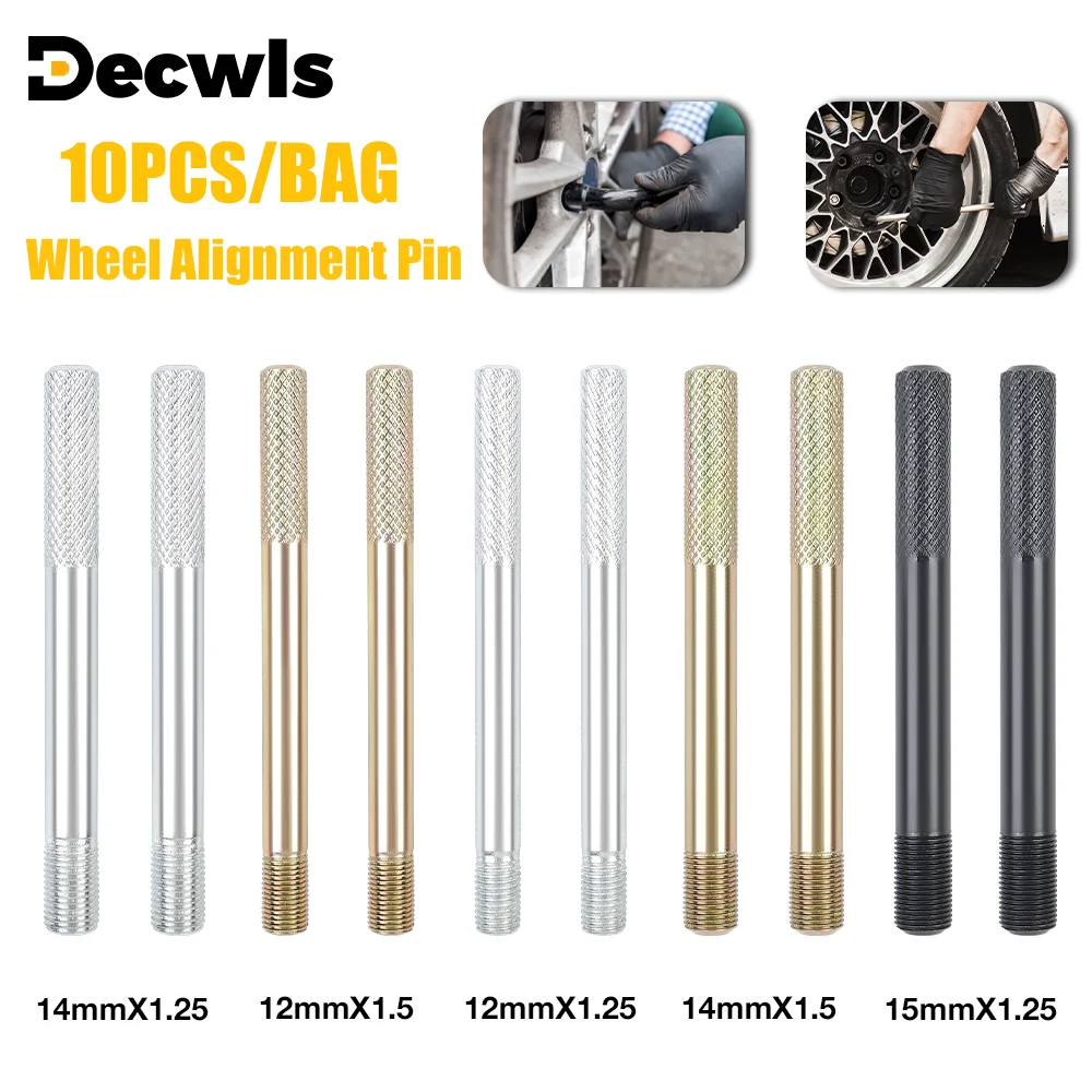 

Универсальный набор из 10 шт. для регулировки колес, инструменты для установки шипов шин, штифт для крепления колеса, инструмент для выравнивания направляющих отверстий под колеса, для замены шин на автомобилях