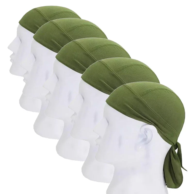 

Outdoor Cycling Hat 5-Piece Set UV Protection Quick-Dry Sports Headband Breathable Head Cover Pirate-Style Knitted Cap Headscarf