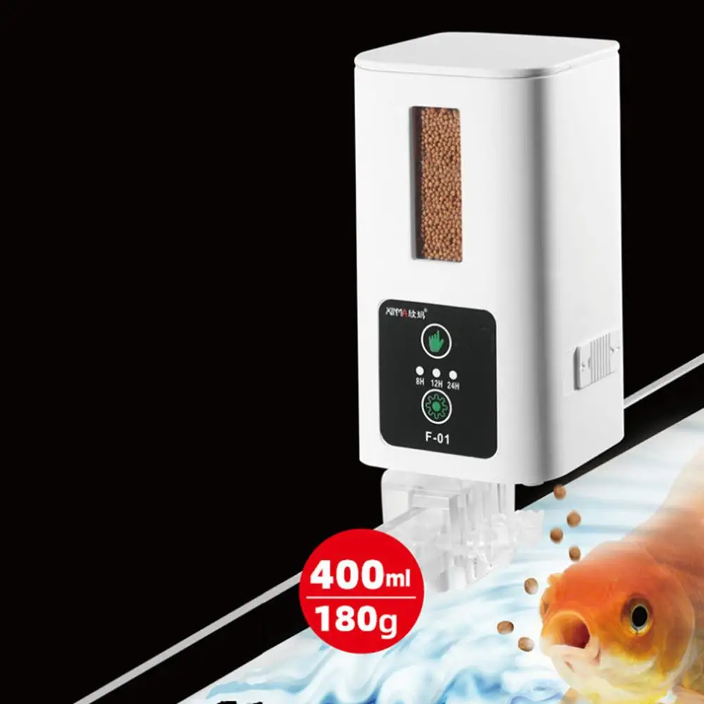 

Smart Timing Automatic Feeder With Dry Box Rotatable Adjustable Height Large Capacity Food Dispenser For Fish Tank Aquariums