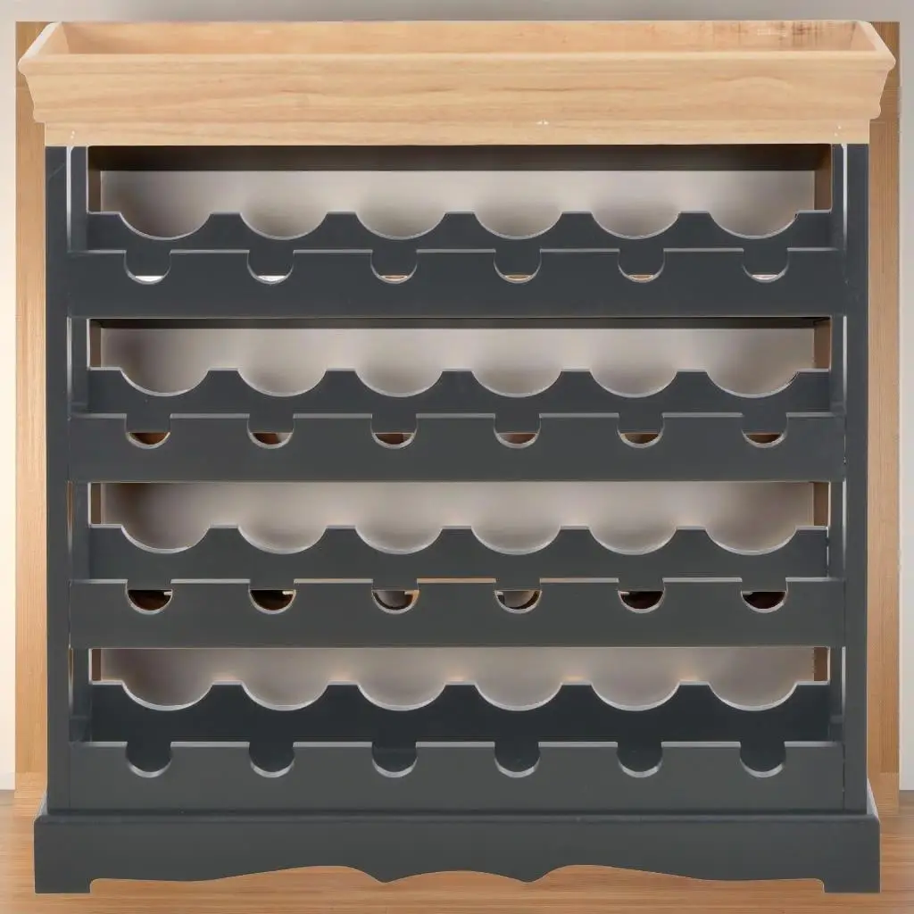 Stylish Black Wine Cabinet - Space-Saving Rack 27.6x8.9x27.8 inches for Home & Office Storage