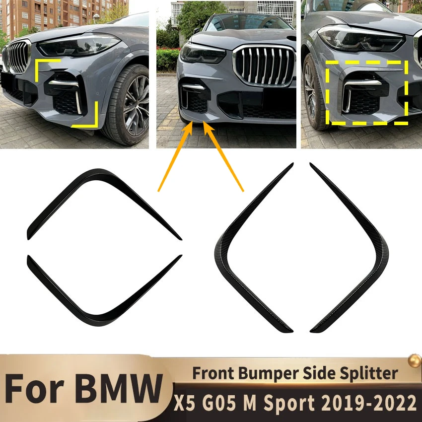 

Для BMW X5 G05 M Sport 2019 2020 2021 2022, ремонт переднего бампера, боковой разветвитель, вентиляционное отверстие, рамка, ветровой нож, комплекты кузова, тюнинговая отделка