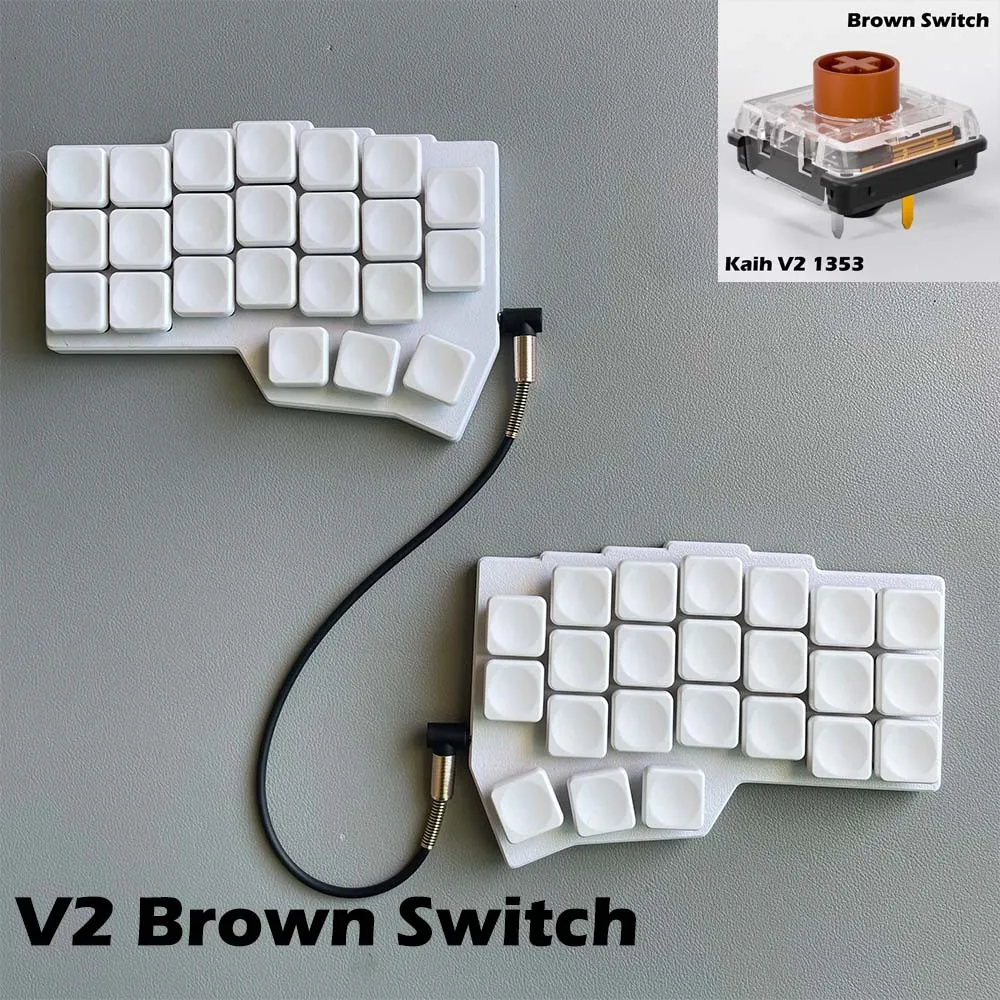 CHOC Corne Laag profiel gesplitst mechanisch toetsenbord Bedraad Hot-swap Kaih Chocalate V1/V2 Schakelaar Bedraad RGB VIAL Programmeerbaar