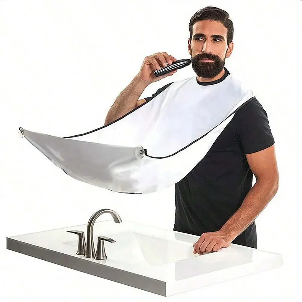 Male Shaving Apron Beard Catcher Care Apron for Shaved Apron Hair Shaving Cloth with Suction Cup Man Clean Apron