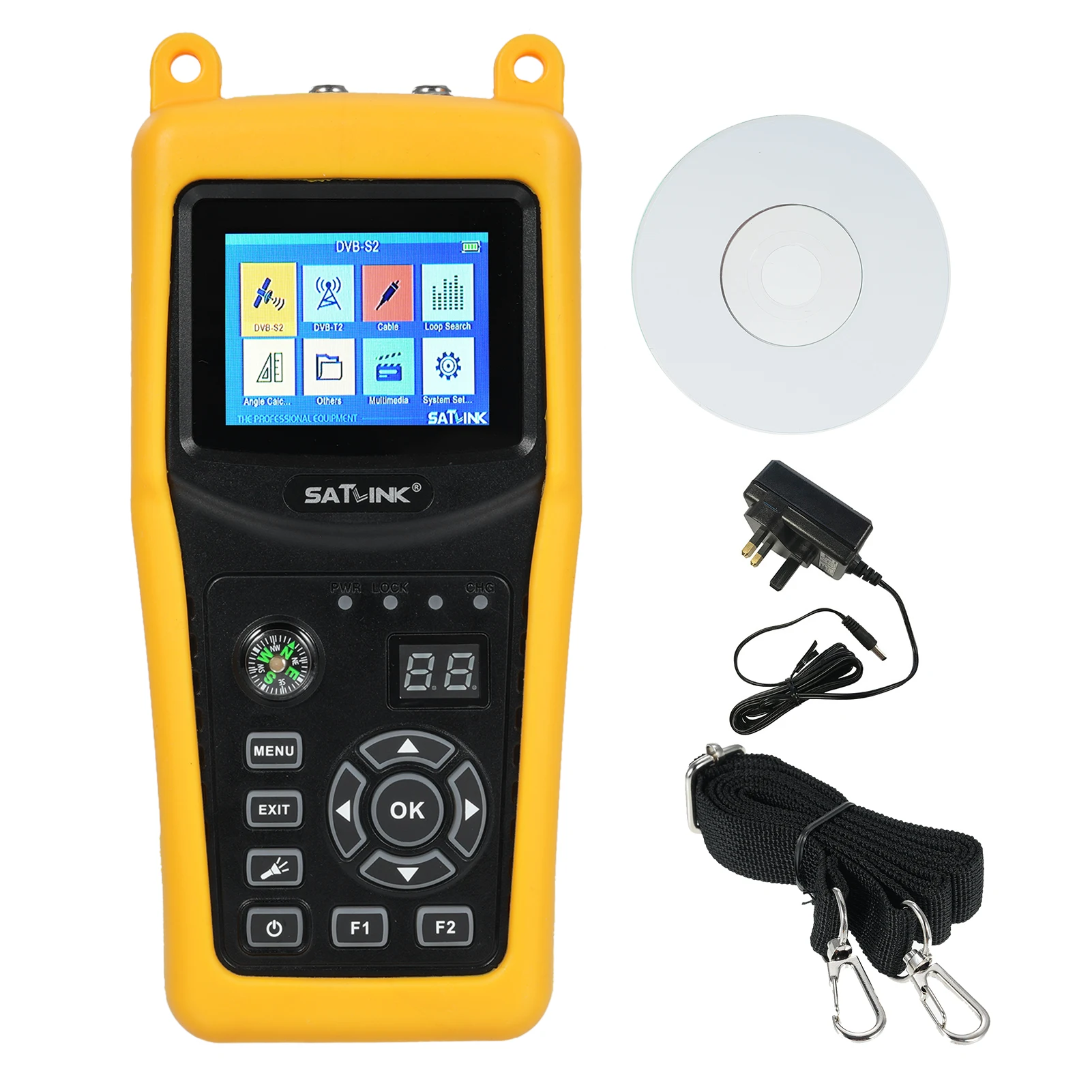 Satlink ST-5032 DVB-S2/S ISDB-T J83B Digital Satellite Signal Finder Meter 950 to 2150MHz 2.4inch TFT LCD Signal Strength Meter