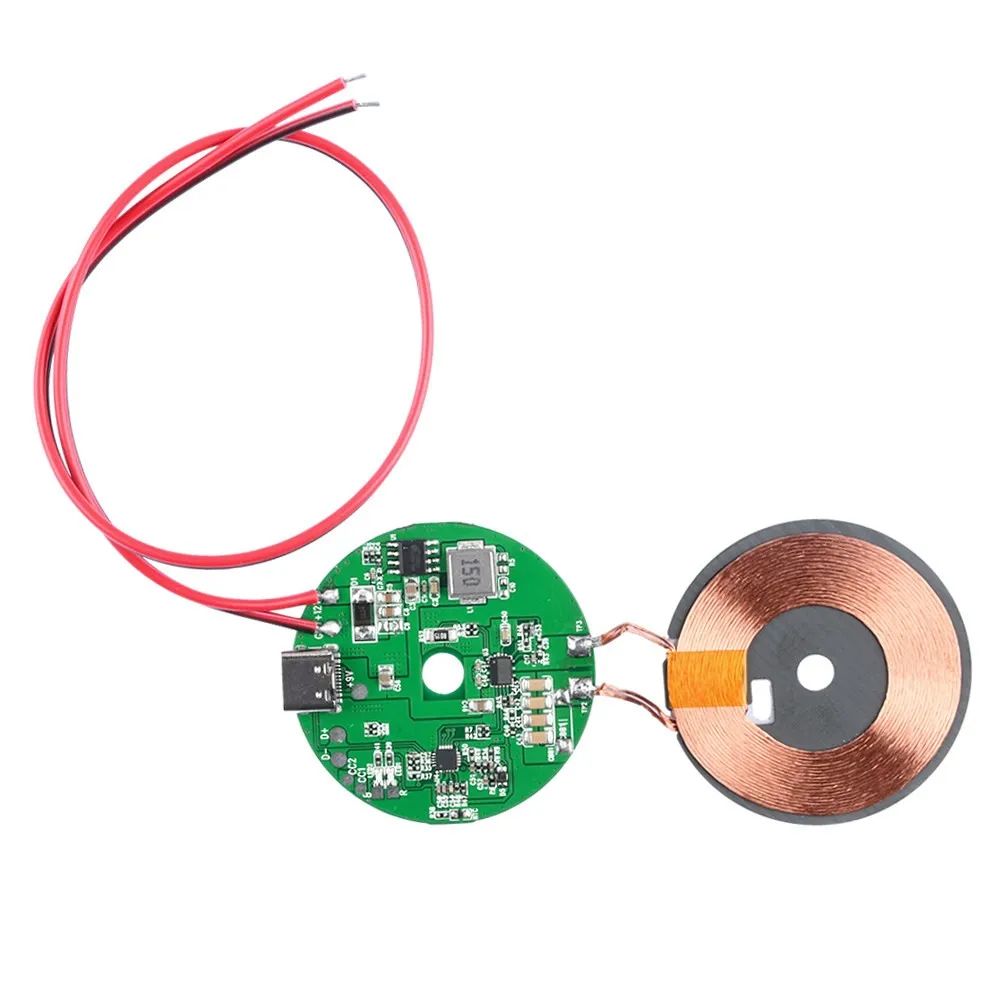 QC PD Fast Charging 20W Wireless Charger Transmitter Module Type‑C 9‑30V Onboard Indicator 0‑10mm Through Object Charging Module
