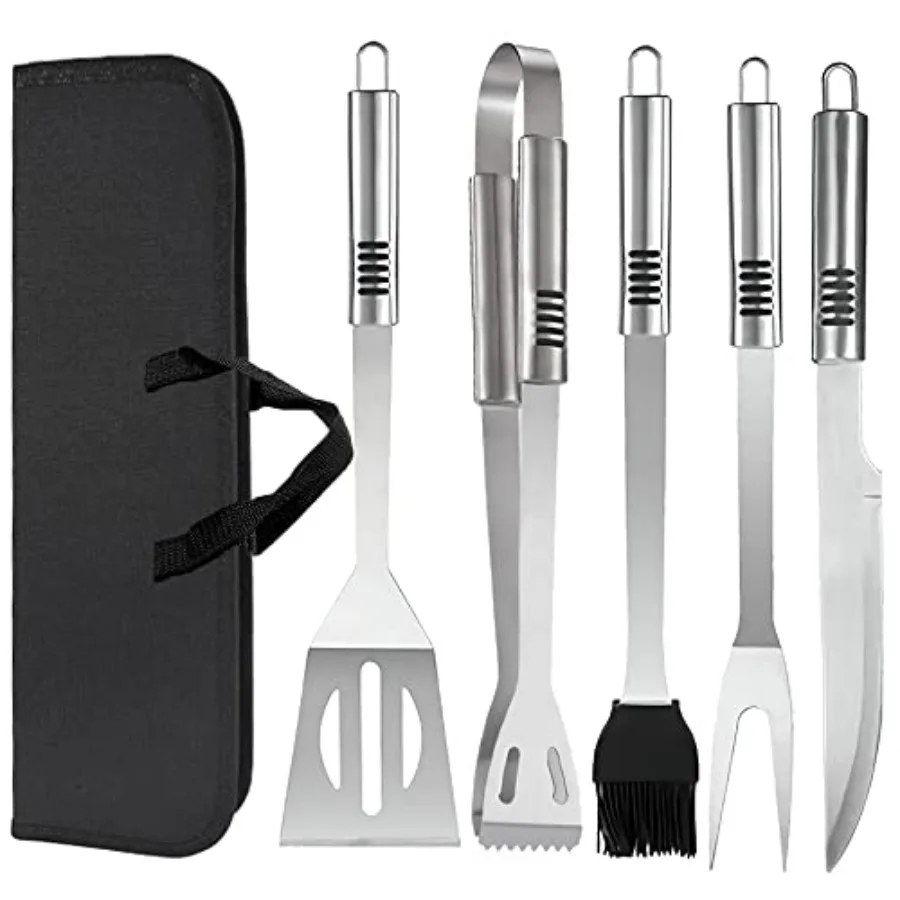 

BBQ Grill Tool Set BBQ Grilling Accessories Set 8PC Barbecue Grill Tools Utensils Set for Outdoor with Spatula, Fork, Brush, To