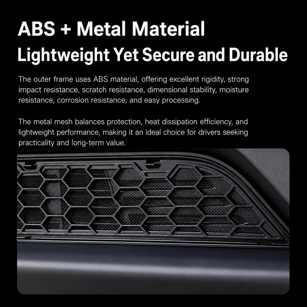 For Tesla New Model YL Launch 2026 Split Detachable Insect-proof Net Front Bumper Insect Screen Bumper Protective Accessories view 6