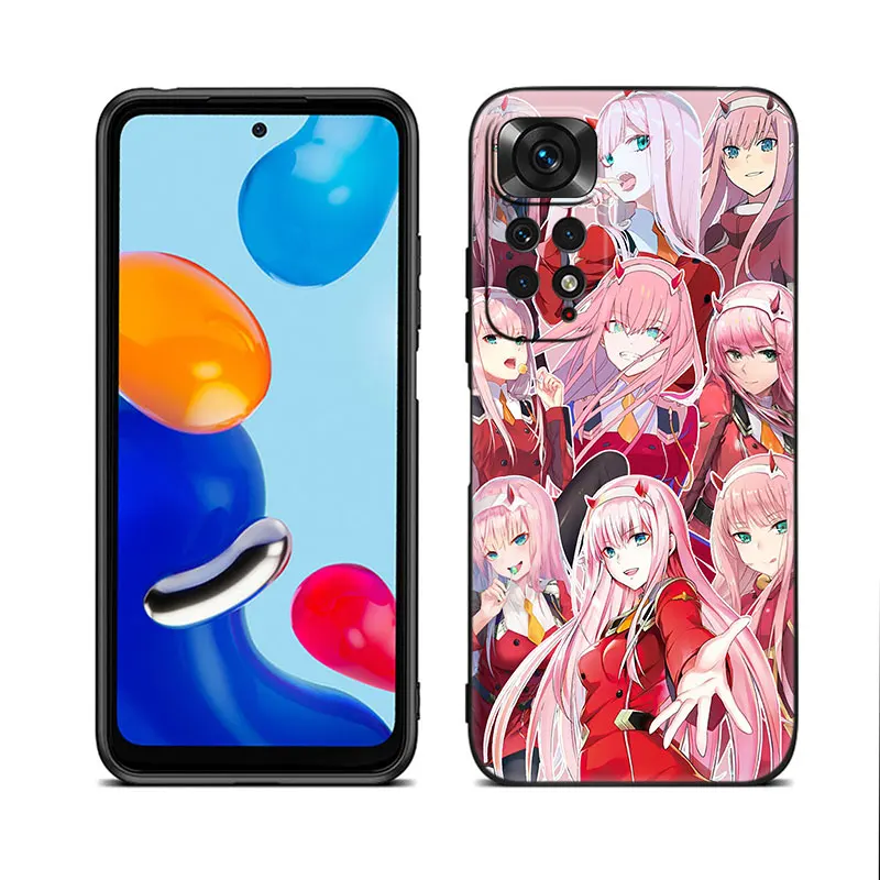 Anime Null Zwei Liebling in die FranXX Schwarz Telefon Fall Für Xiaomi Redmi Hinweis 12 + 11 11S 11T 11E 10 10T 5G 10S 9S 9 8T 7 6 Pro