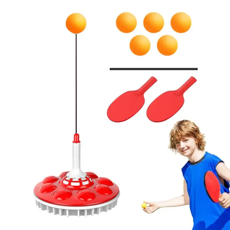 

Table Tennis Trainer Ping-pong Balls Paddles Practice Trainer Tool Ping Pong Training Equipment With Elastic Soft Shaft Portable