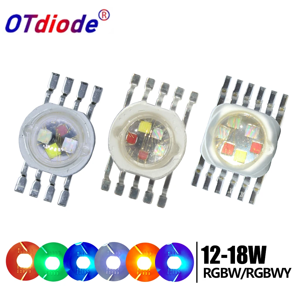 10pcs Stage Lighting System High Power LED Lamp Beads 12W 15W 18W RGBW RGBWW RGBWA RGBWA UV 4/5/6in1 Par Light Repair Spare Part