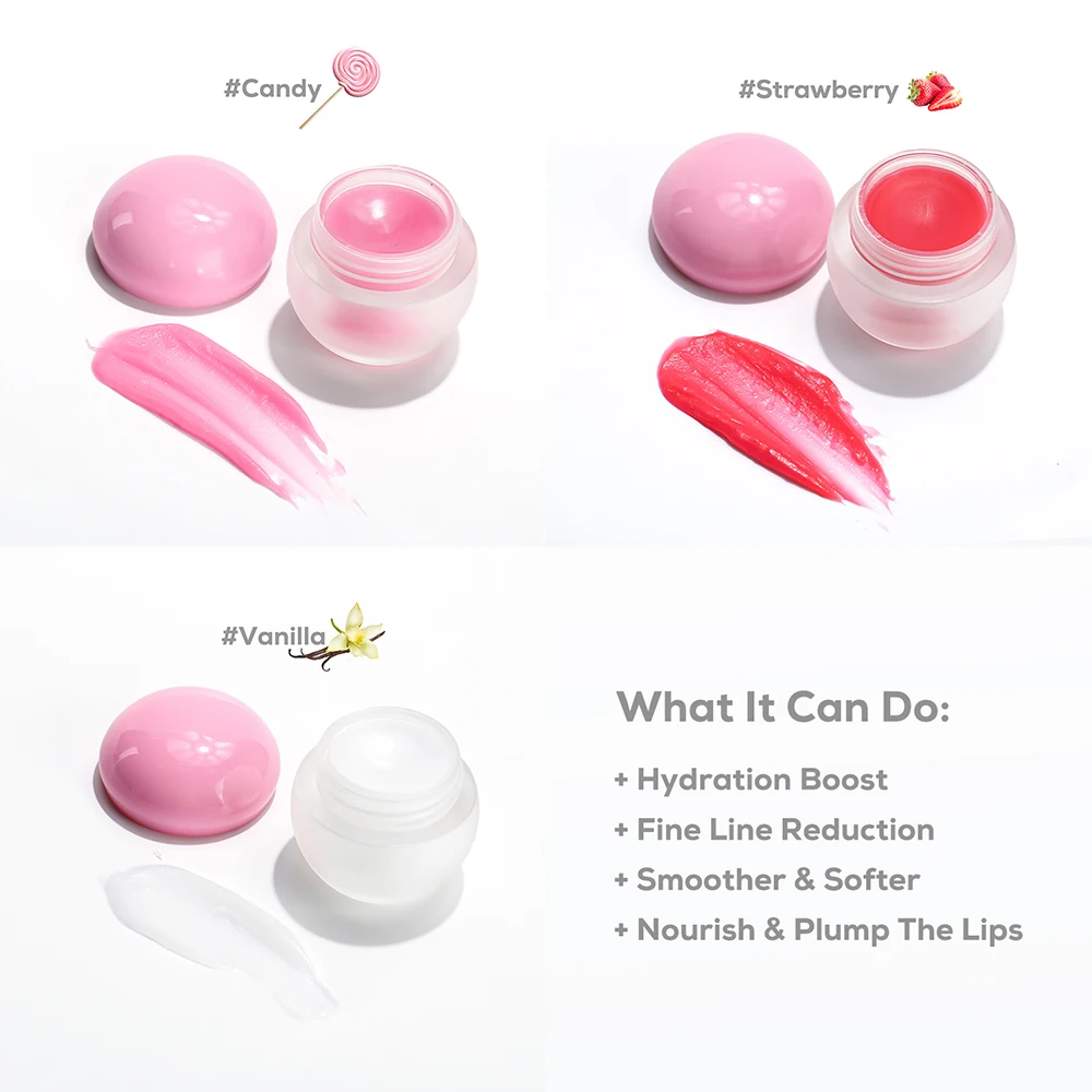 Máscara de labios de etiqueta privada, logotipo personalizado, repara naturalmente los labios tiernos, hidratante, previene la sequedad y las grietas, maquillaje al por mayor
