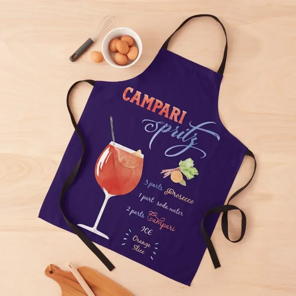 Campari Spritz Watercolour Apron Professional Barber Kitchen Women's Apron