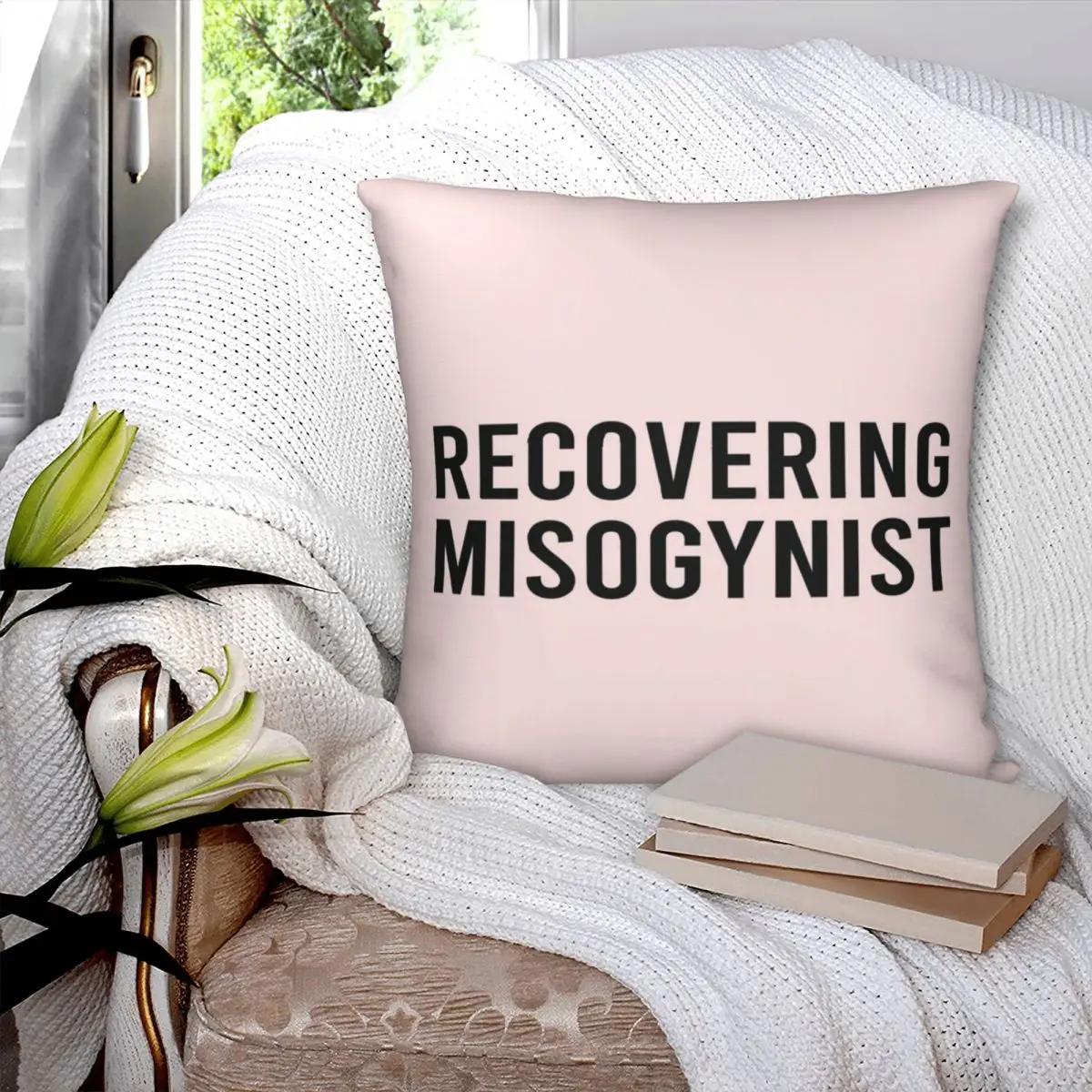 Recovering Misogynist Nice Square Pillowcase Polyester Pillow Cover Velvet Cushion Zip Decorative Comfort Throw Pillow For Home