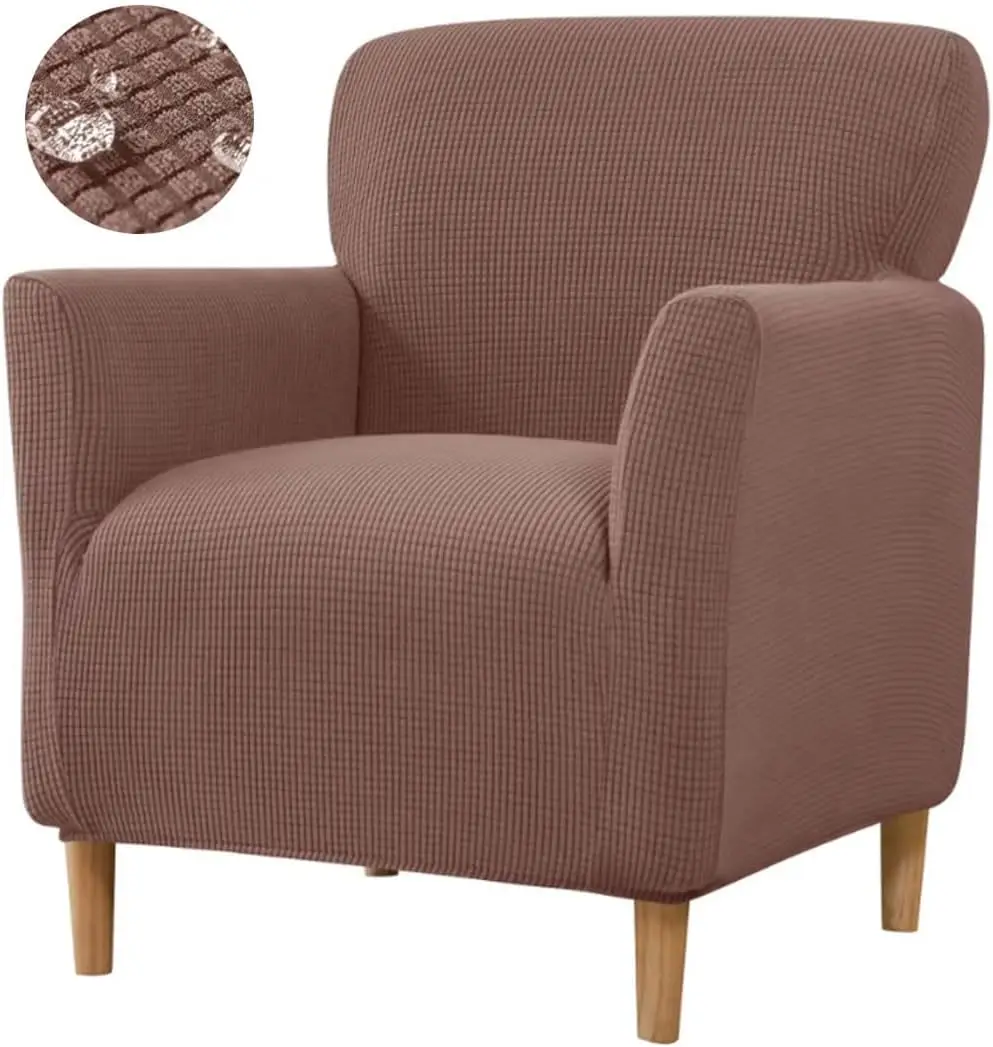 

Waterproof Accent Chair Cover With Arms Stretch Jacquard Single Sofa Armchair Slipcovers Soft Couch Cover Upholstered Reading