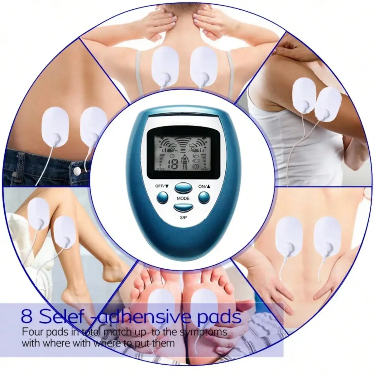 Electric Pulse Massager TENS EMS Machine Electrical Nerve Muscle Stimulator Electrostimulator Low Frequency Physiotherapy Device