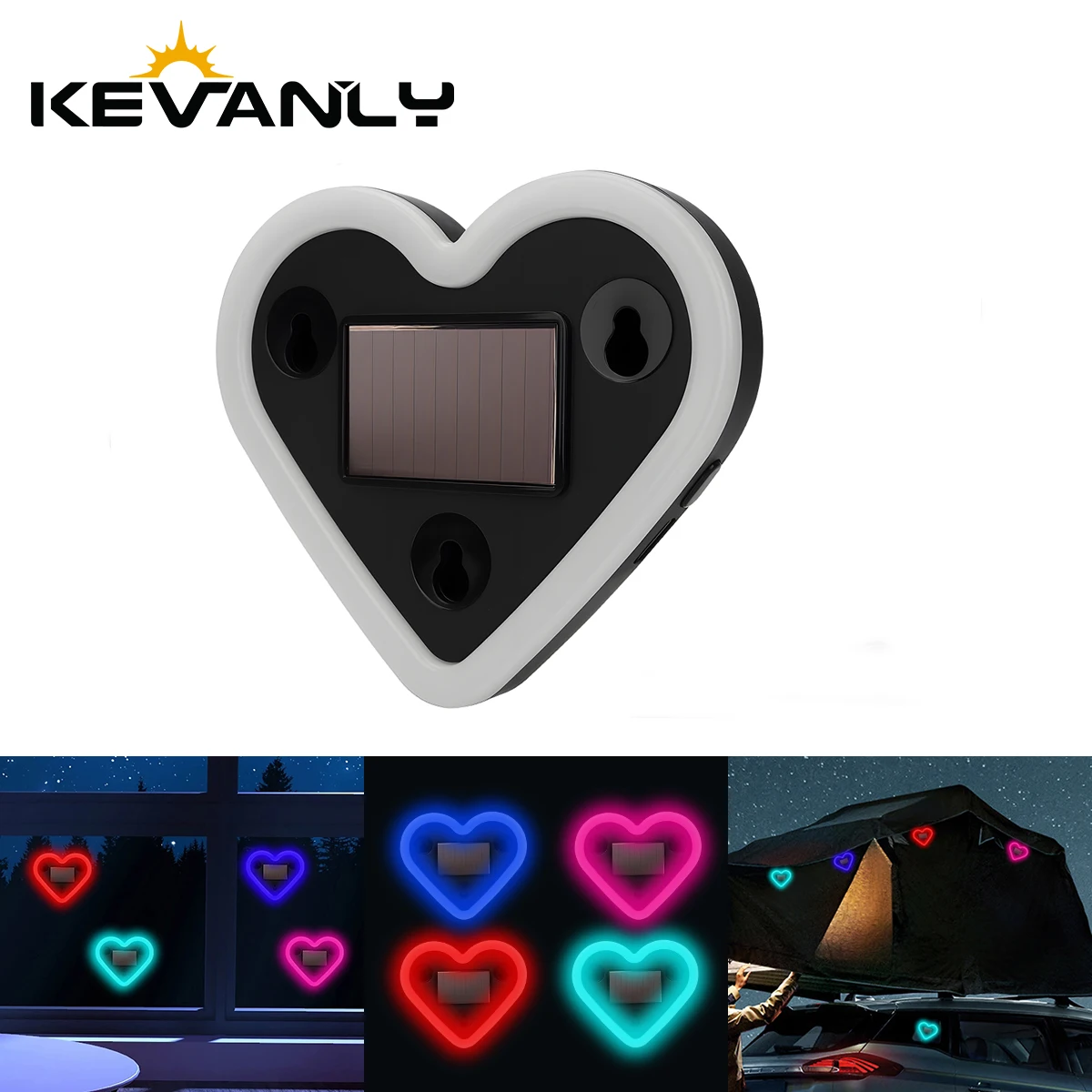 1 قطعة تعمل بالطاقة الشمسية USB على شكل قلب Led مصباح لتهيئة الجو للسيارات الجبهة الخلفية Windowsheid مصباح لجهاز الاستشعار غرفة نوم ضوء الليل #1
