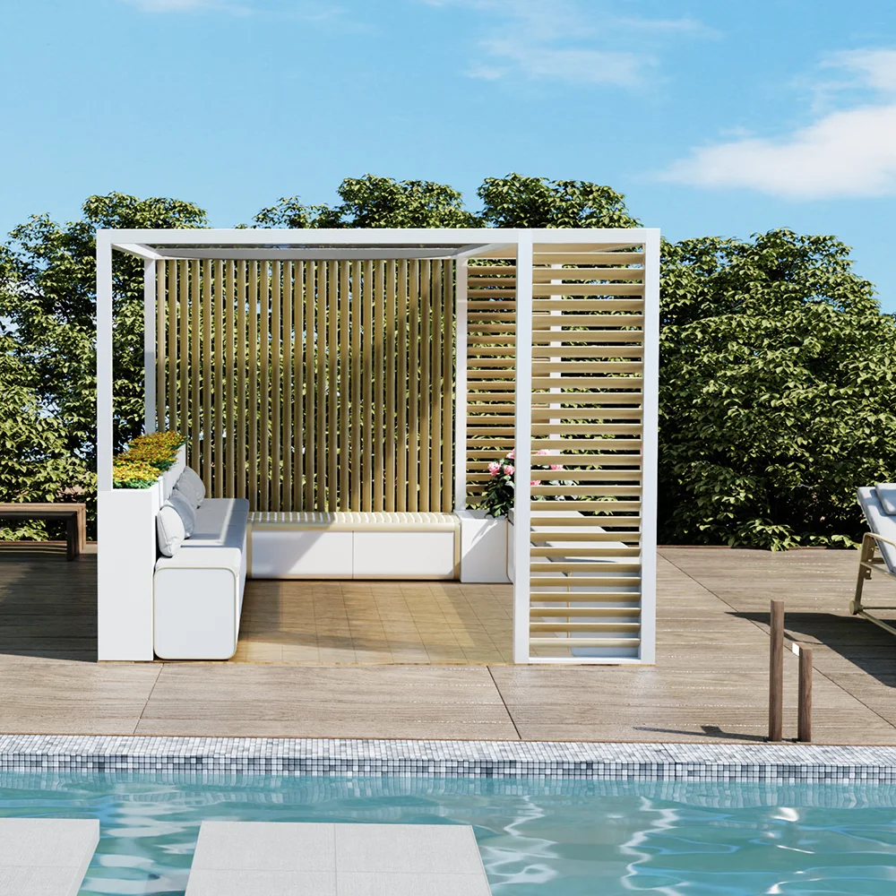 تصنيع المهنية الألومنيوم الأثاث في الهواء الطلق للماء العريشة سبائك الألومنيوم غرفة الشمس #3