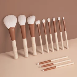 Shinedo 12 Pcs Makeup Brushes Set Eye Face Cosmetic Foundation Powder Blush Eyeshadow Kabuki Blending Make Up Brush Beauty Tool