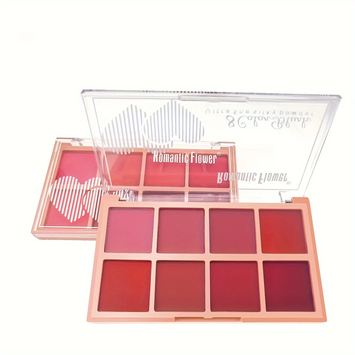 Palette di fard a 8 colori Trucco viso naturale opaco impermeabile Kit di evidenziazione contorno fard guancia a lunga durata