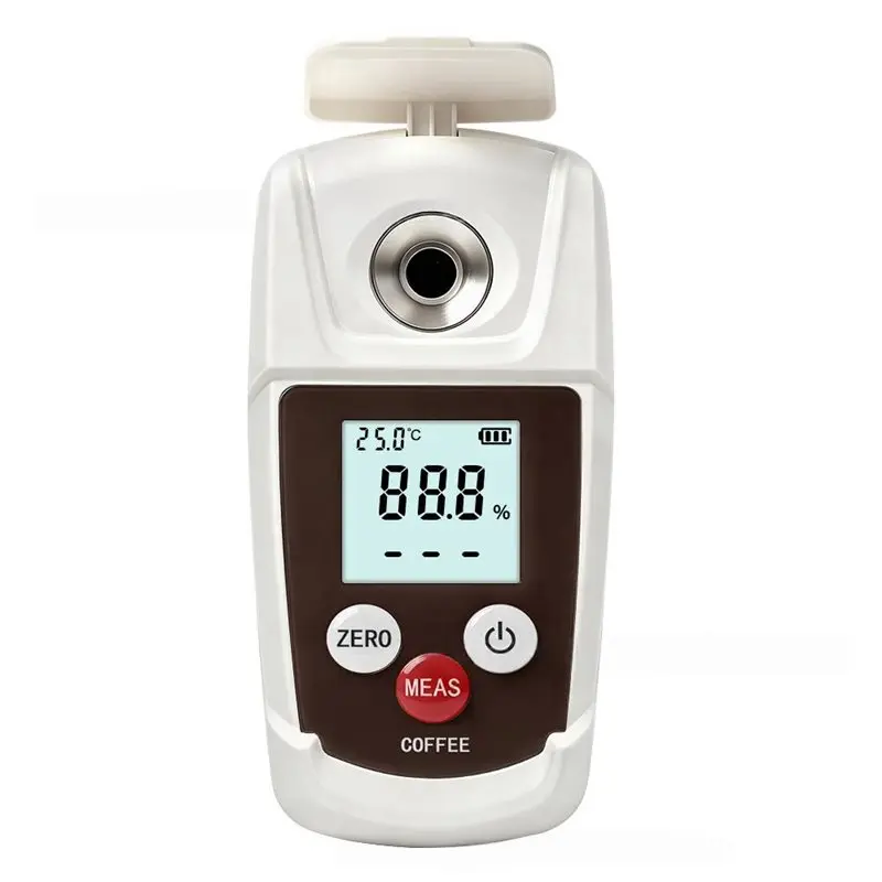 SOFT-For Home Cafe Use Handheld Coffee Tester Digital Coffee Concentration Refractometer 0-22% Range Temperature Compensation