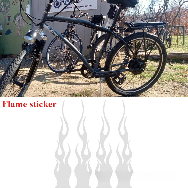 Motorcycle Helmet Flame Fuel Tank Car Stickers Totem Modified Fire Helmet Stickers Garland New view 3