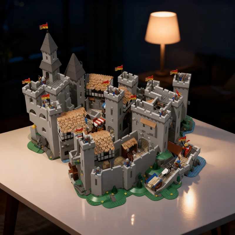 

12988pcs MOC Extended Castle Lion Knights Model Building Blocks DIY Gift Creative Collectible Display Decor Premium Adult Kids