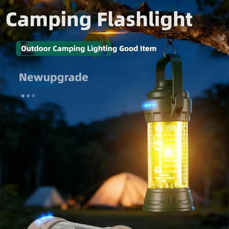 Impermeable Multiple Function Lamp Highlighting Double Extent Lighting and Tall Capacity Battery for Backpacking Quests M4YD