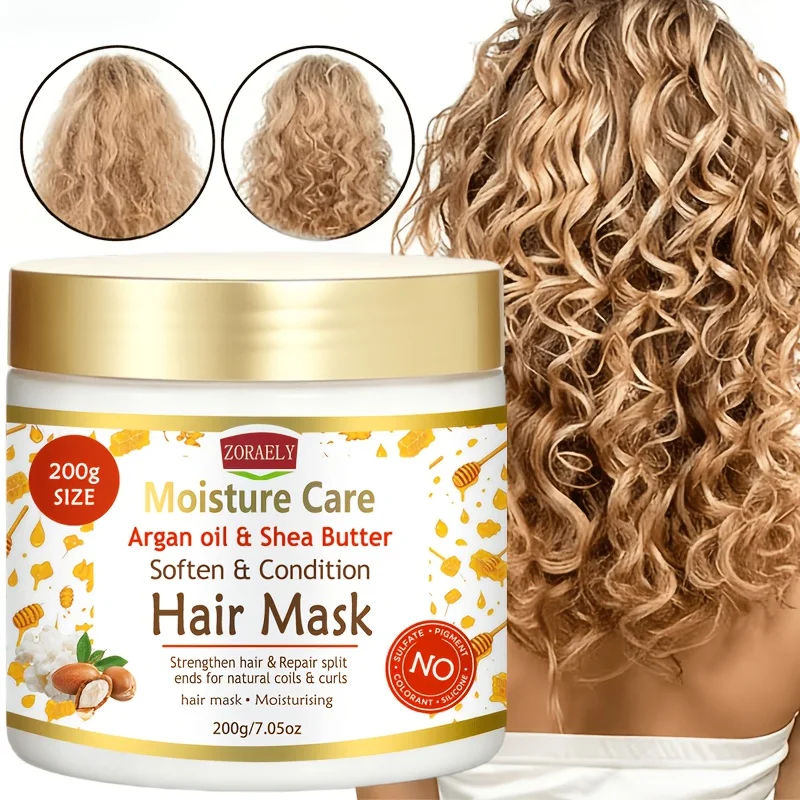 The all-new ZORAELY Deep Moisturising Hair Mask.Deeply moisturises, detangles and conditions, 200g family size.
