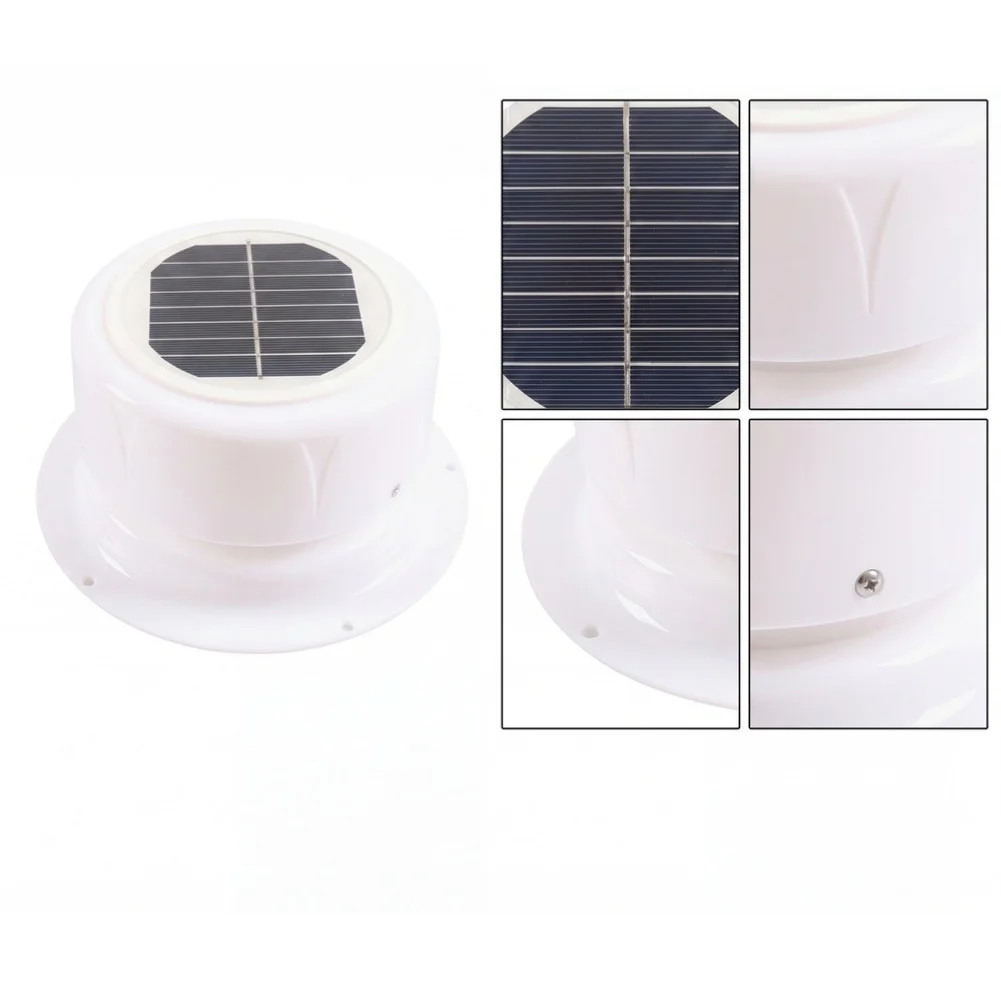 RV Solar Powered Roof Vent Fan with Mushroom Cap for Campers For Boats and Recreational Trailers Air Exchange Solution