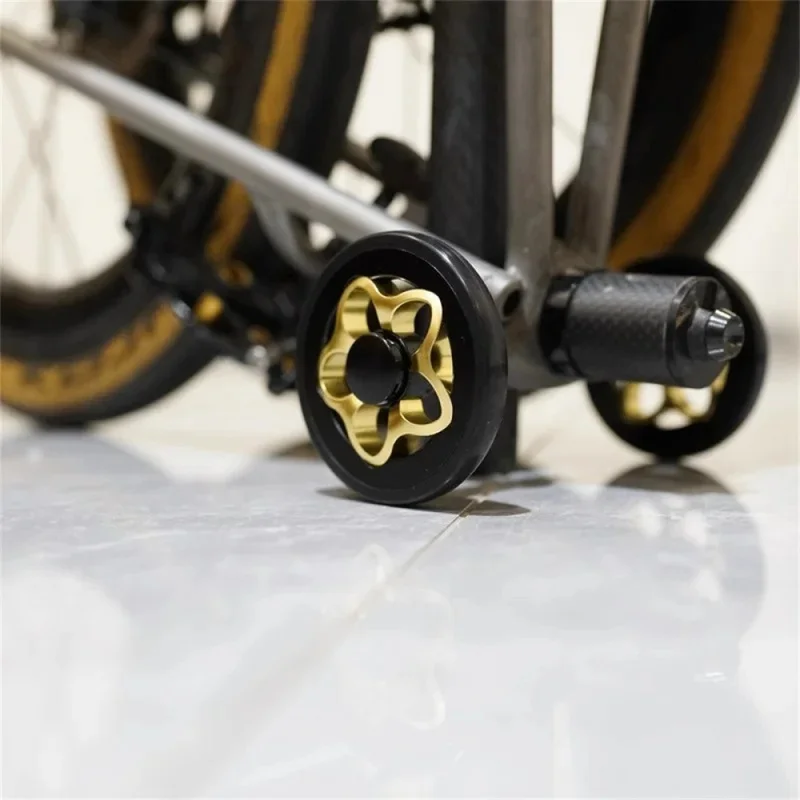 Union Jack Easy Wheels For Brompton Folding Bike 70mm Colorful Egg Flower CNC Easy Roller 116g Per Pair Auto Accessories