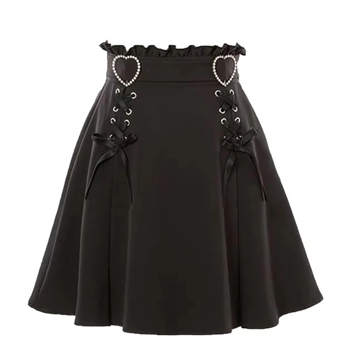 Jirai Kei Skirt Japanese Cosplay Dark Skirt Cute Mine Style Dress Red Black Pink Kawaii Y2K Kawaii Sweet Girly Halloween Costume