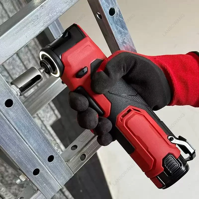 Brushless 90-Degree Impact Screwdriver, 12V Lithium-Ion Angle Driver for Truss Assembly & Confined Space