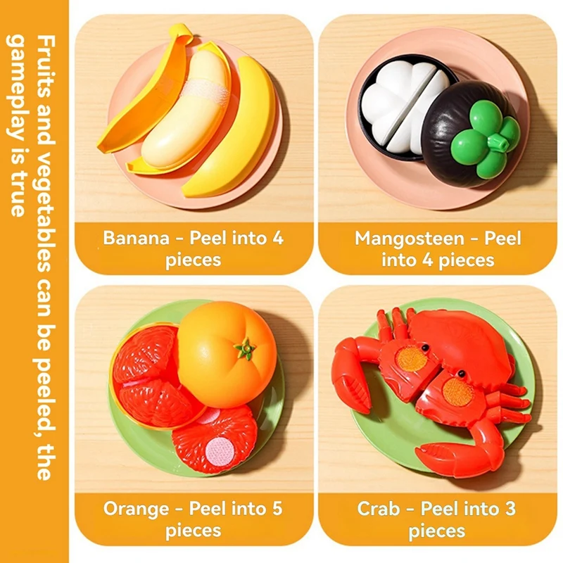 Children Fruits And Vegetables Toys Vegetables Play Kitchen Early Education Interactive Game Toys For Children