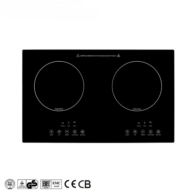 Home Kitchen Applicane 2 Hob Dc Induction Cooktop Ceramic and Induction Cooktop 2200W Induction Cooker