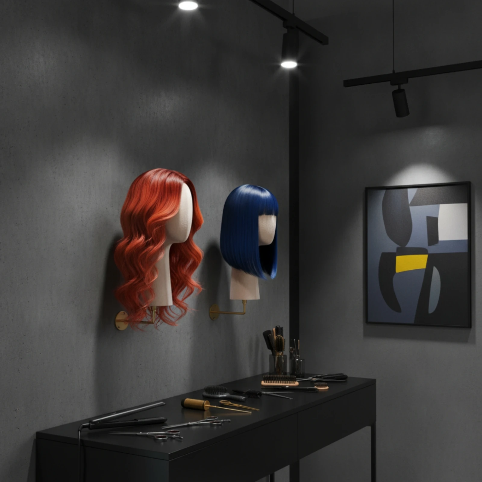 support-mural-polyvalent-pour-perruques-et-chapeaux-–-presentoir-robuste-et-durable-pour-proprietaires-de-salons